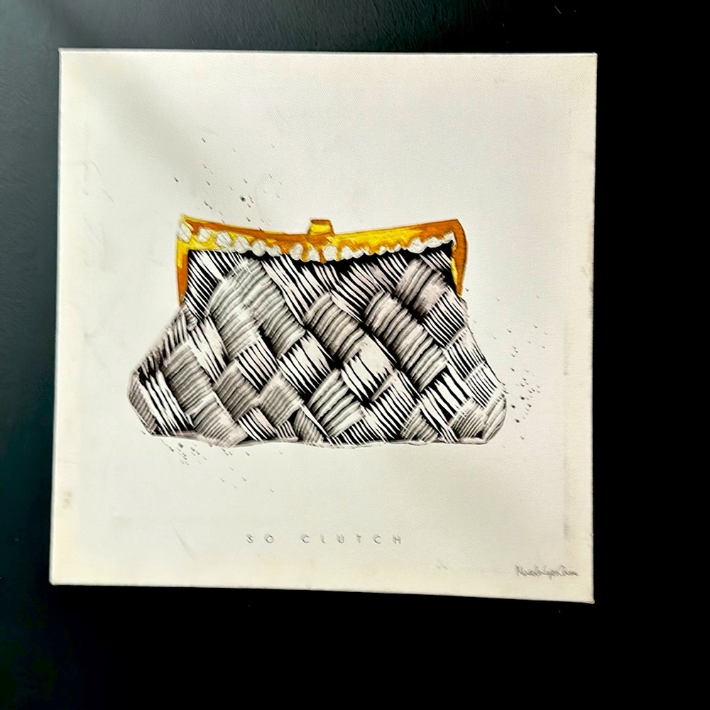Wall art. Clutch. Black and white.